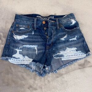 American Eagle Outfitters Women's Vintage High Rise Denim Shorts